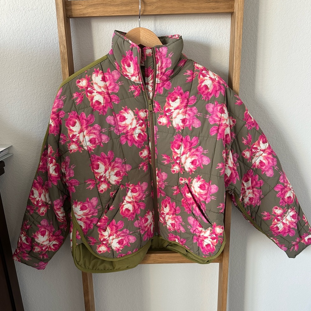 Free People Movement Printed Pippa Packable Puffer Quilted Jacket Sz XS